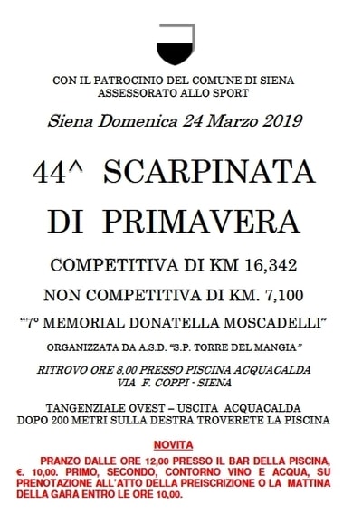 Scarpinata Siena 2019